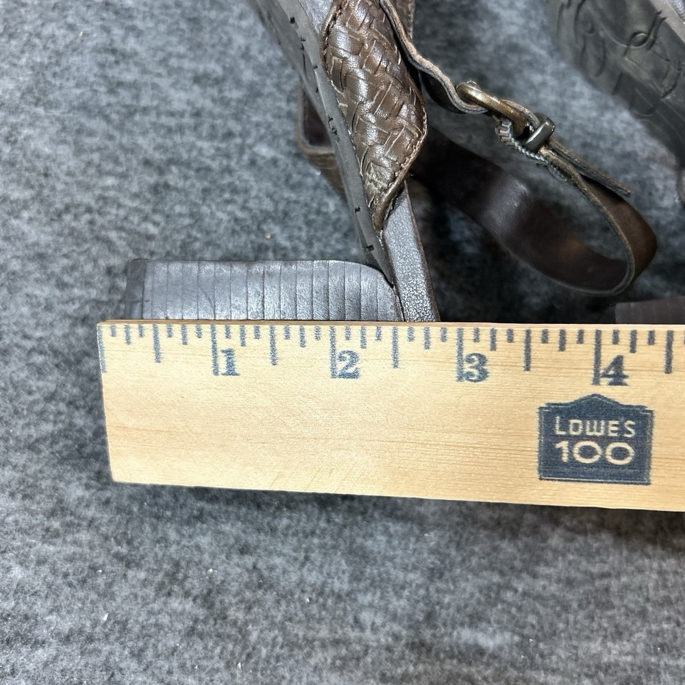 Naturalizer Brown Woven Leather Boho Slingback Heels Sandals Sz 8.5 - Picture 9 of 9